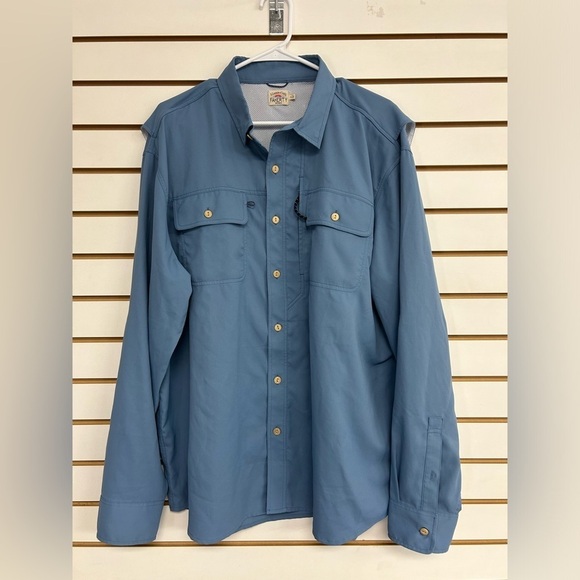 Faherty Blue Casual Button Down Shirt - Picture 1 of 9